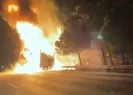 Anadolu Otoyolunda TIR alev topuna döndü