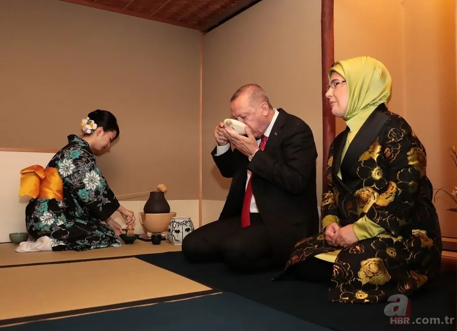 Başkan Erdoğan Japonya'da çay seremonisine katıldı 12
