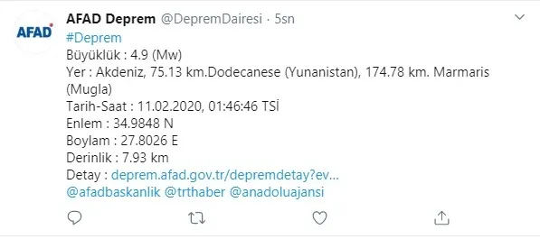 Son dakika: Muğla Marmaris'te korkutan deprem! - 1