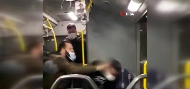 Metrobüste iğrenç olay! Sapığa tokat
