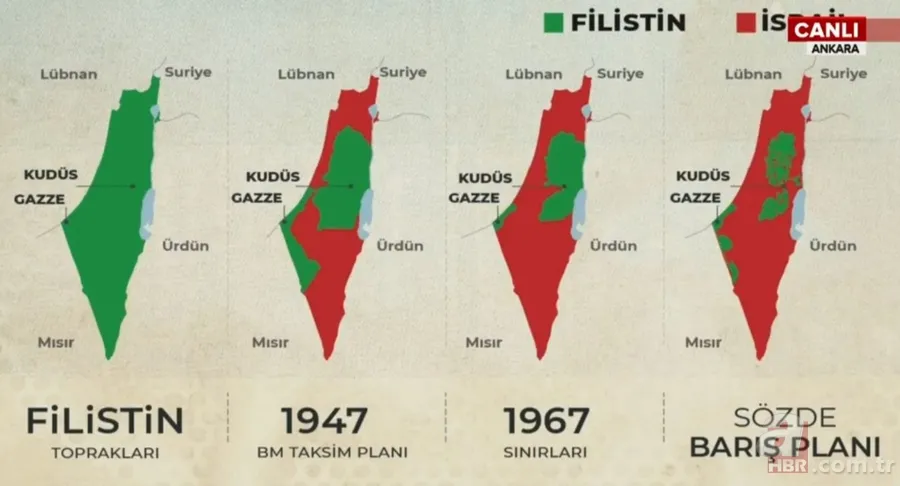İsrail’in Filistin'i kanlı işgali haritalara böyle yansıdı 7