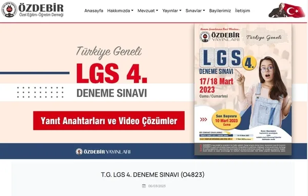 ÖZDEBİR SINAV SONUÇLARI açıklandı mı? Özdebir 6 deneme sınavı CEVAP ANAHTARI 2023 yayınlandı mı? 8-9-10-11-12. sınıf...