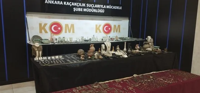 Ankara’da tarihi eser kaçakçılarına geçit yok: Milyon dolarlık eserler ele geçirildi