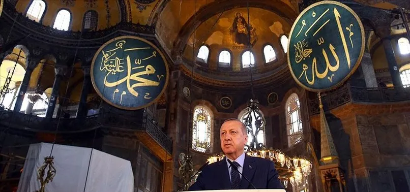 Başkan Erdoğan'dan "Ayasofya" paylaşımı: Allah'a hamdolsun