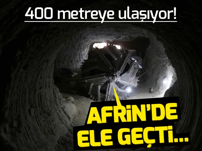 Afrin merkezindeki terör tünelleri görüntülendi! İşte içinden çıkanlar...
