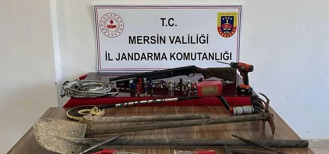 Mersin'de kaçak kazı yapan şahıs yakalandı