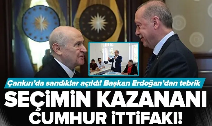 Seçimin kazananı Cumhur İttifakı! Çankırı’nın Dodurga ilçesinde sandıklar açıldı