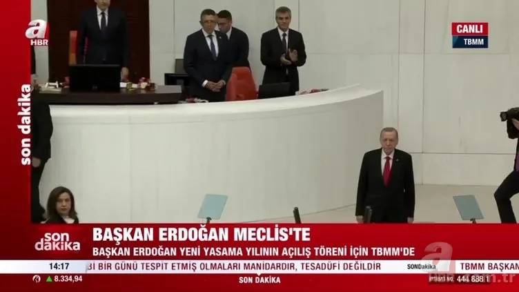 HDP ve CHP'lilerden büyük saygısızlık! Başkan Erdoğan TBMM Genel Kurulu'na giriş yaparken ayağa kalkmadılar 9