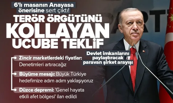 Son dakika: Başkan Erdoğan’dan AK Parti Genişletilmiş İl Başkanları Toplantısı’nda önemli açıklamalar! 6’lı masanın Anayasa önerisine sert tepki