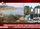 Gökçeada Belediyesine beton tepkisi