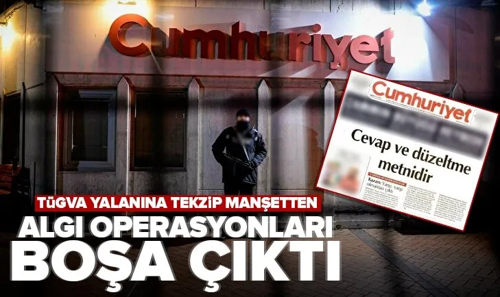 Yalanın merkezi Cumhuriyet Gazetesi’nin algı operasyonu elinde patladı! TÜGVA’yı hedef alan manşetiyle ilgili tekzip metni yayınladı