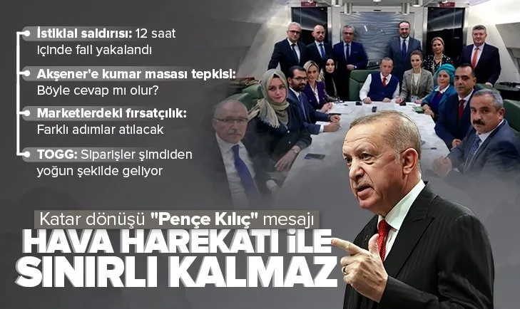 Son dakika: Başkan Erdoğan’dan Katar dönüşü uçakta flaş açıklamalar! Pençe Kılıç Hava Harekatı mesajı