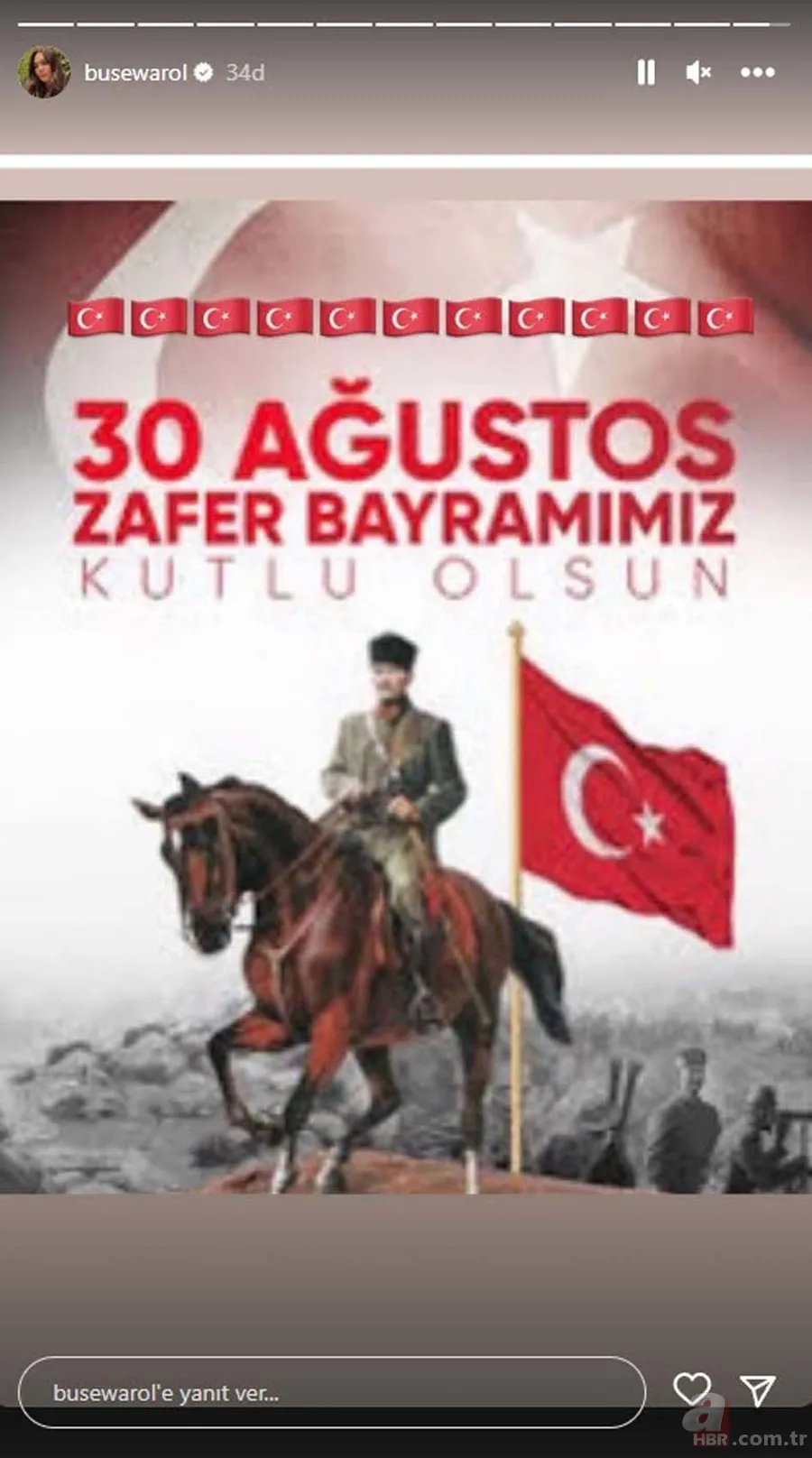 Sanat dünyasının 30 Ağustos Zafer Bayramı coşkusu! Paylaşımlar peş peşe geldi! “Hep var olsun Türkiye’m” 3