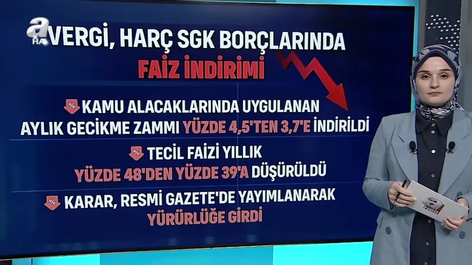 Vergi, SGK ve harç borcunda faiz indirimi
