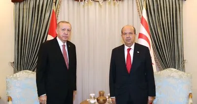 Başkan Erdoğan, KKTC Cumhurbaşkanı Ersin Tatar ile görüştü