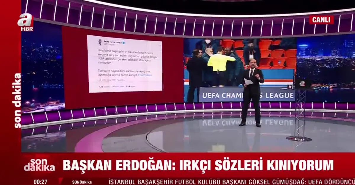 Başkan Erdoğan'dan Başakşehir'e tam destek