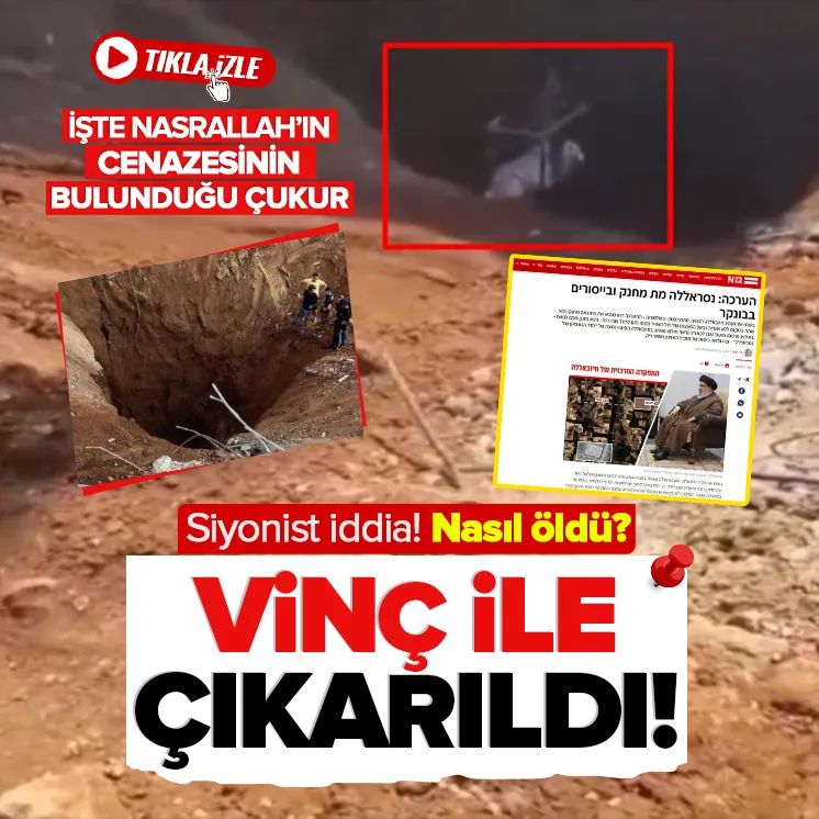 Nasrallahın enkazdan çıkarılma anı A Haberde!