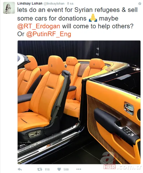 Lindsay Lohan Recep Tayyip Erdoğan’ı RT’ledi, Donald Trump’a seslendi 5