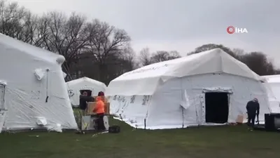 Central Park’ta koronavirüs hastanesi kuruldu