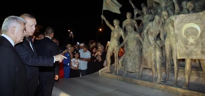 Cumhurbaşkanı Erdoğan Şehitler Abidesi’ni ziyaret etti