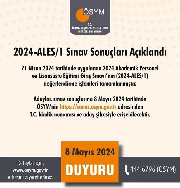osym-duyurdu-ales-sonuclari-aciklandi-1715176221007.jpeg ÖSYM duyurdu: 2024-ALES/1 sonuçları açıkladı! 2024-ALES/1 Cevap kâğıdı görüntüleme ekranı ve optik okuyucu sonuçları - 1