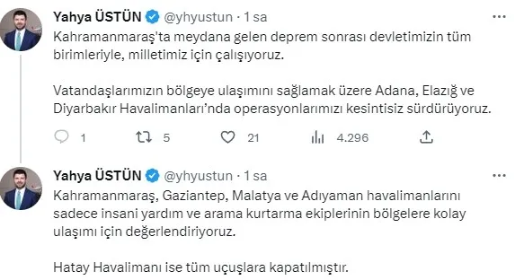 THY'den son dakika duyurusu: Adana Elazığ ve Diyarbakır uçuşları kesintisiz devam ediyor - 4