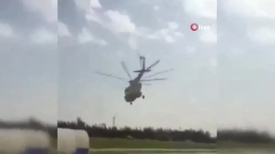 Para taşıyan helikopter düştü