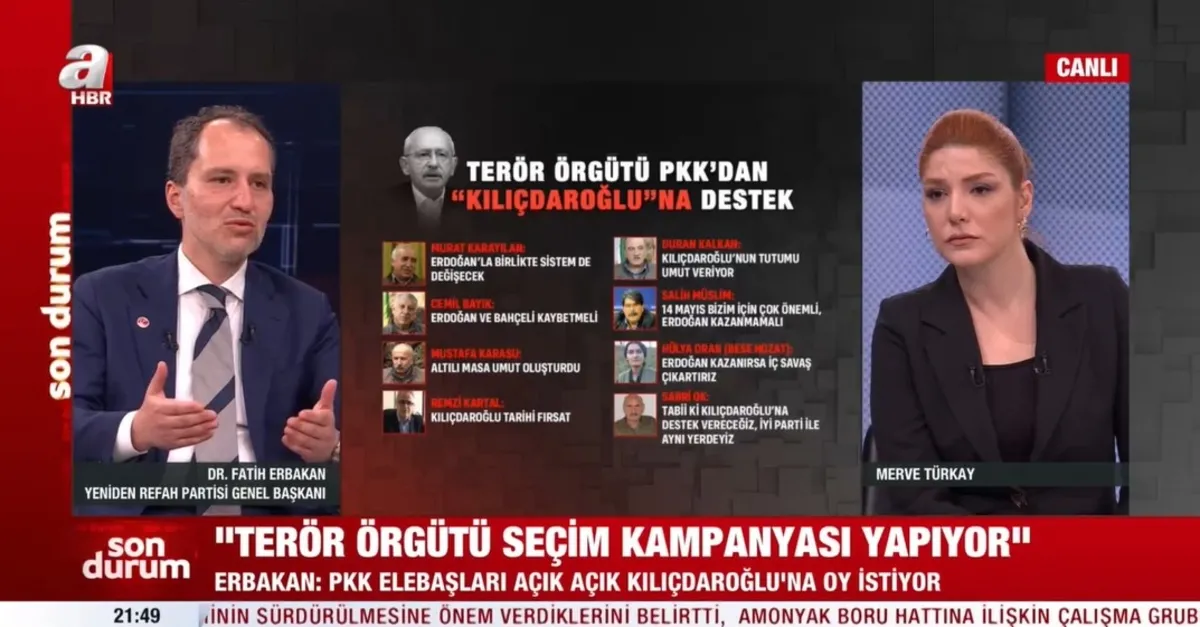 Yeniden Refah Partisi Genel Başkanı Fatih Erbakan'dan A Haber ekranlarında önemli açıklamalar!