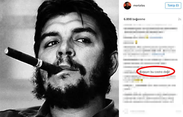 Mert Alaş, Fidel Castro diye Che Guevara'nın fotoğrafını paylaştı - 1