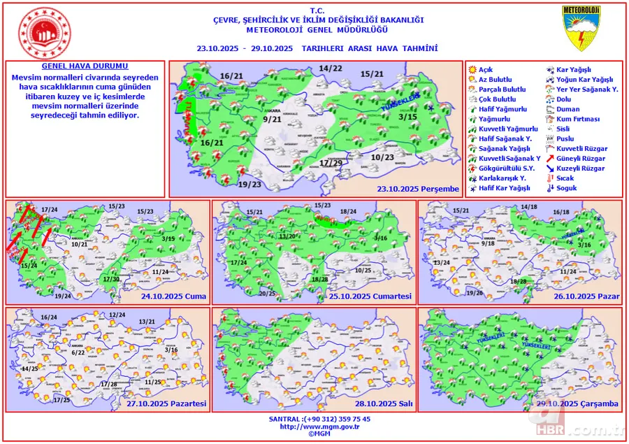 Şemsiyeleri hazır tutun! Meteoroloji 7 il için sarı kodlu uyarı yaptı: Lodos ve Arktik hava bir arada geliyor! Ege ve Marmara’da... 8