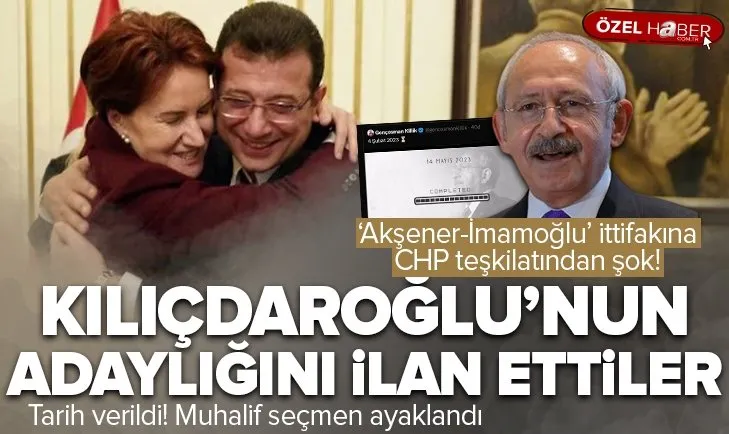 CHP Kılıçdaroğlu’nun adaylığını duyurdu