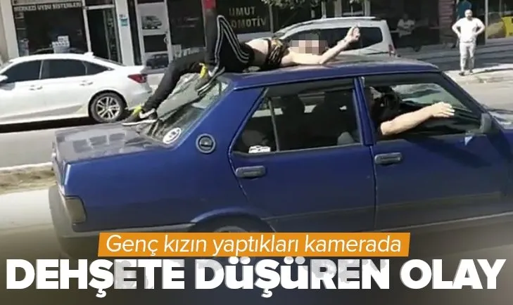 İstanbul’da dehşete düşüren görüntüler! Genç kız adeta terör estirdi