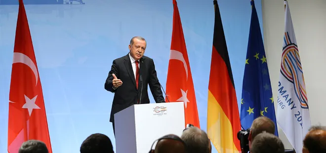Erdoğan G-20 sonrası Hamburg’da konuştu