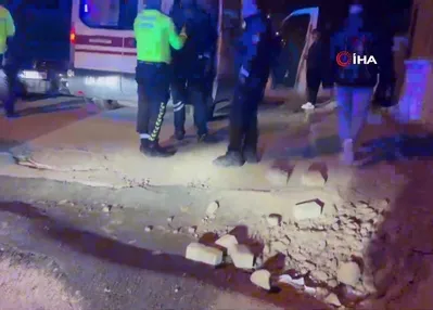 Yeni asfaltlanan bölümde göçük oluştu