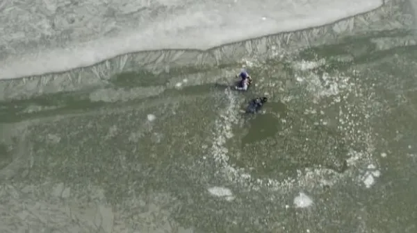 ABD’de donmuş göldeki kurtarma eğitimi gerçeğe döndü