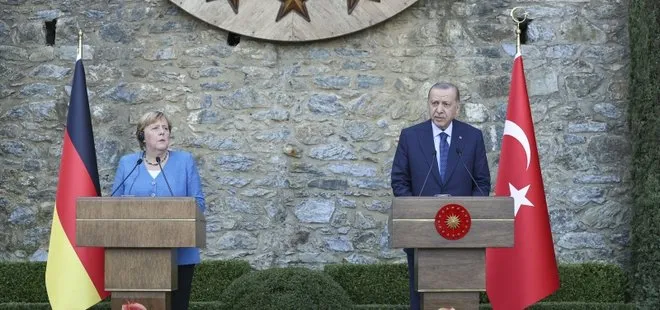 Son dakika | Başkan Erdoğan ve Almanya Başbakanı Merkel’den önemli açıklamalar