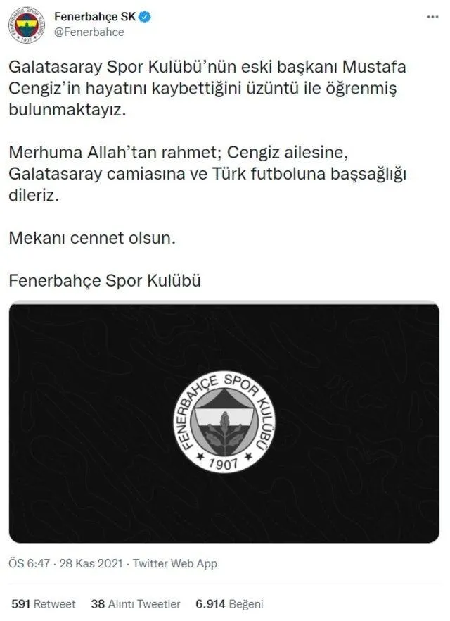 Son dakika: Galatasaray’ın eski başkanı vefat etti | Mustafa Cengiz kimdir