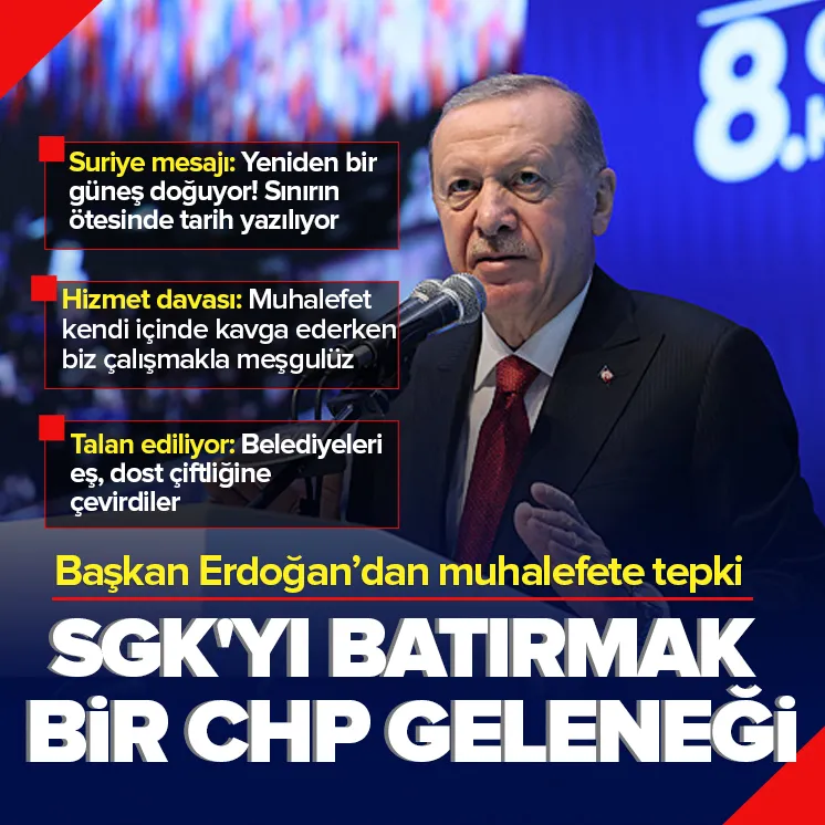 Başkan Erdoğan’dan muhalefete tepki!