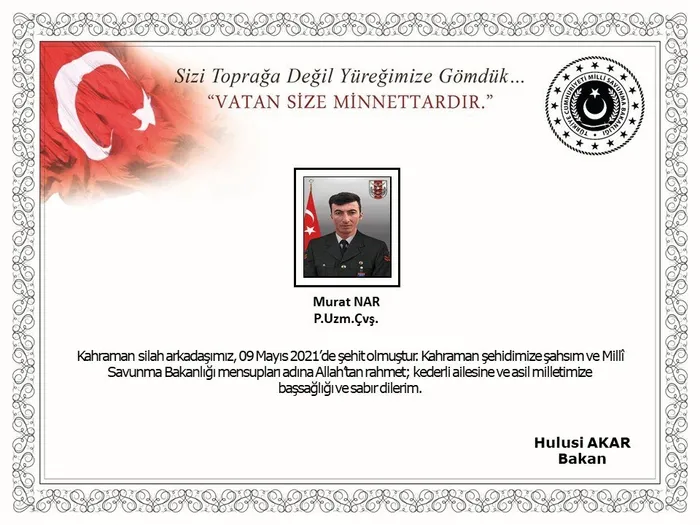 Son dakika: Pençe-Yıldırım Harekat bölgesinde yaralanan askerden acı haber: Uzman Çavuş Nar şehit oldu - 2