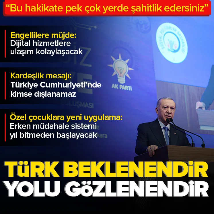 Başkan Erdoğandan engellilere müjde