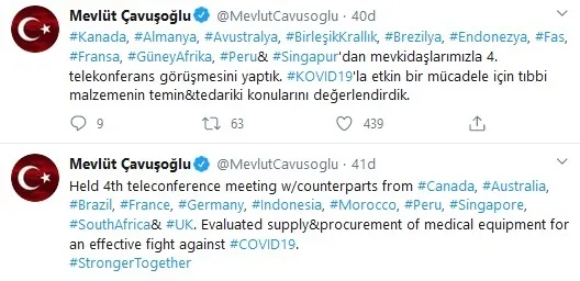 Dışişleri Bakanı Mevlüt Çavuşoğlu'ndan 11 kritik temas - 1