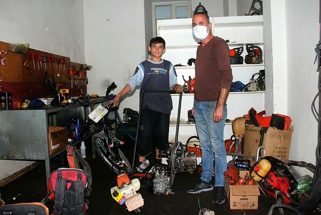 Giresun’da 15 yaşındaki genç ağaç motorundan moto-bisiklet yaptı - 5