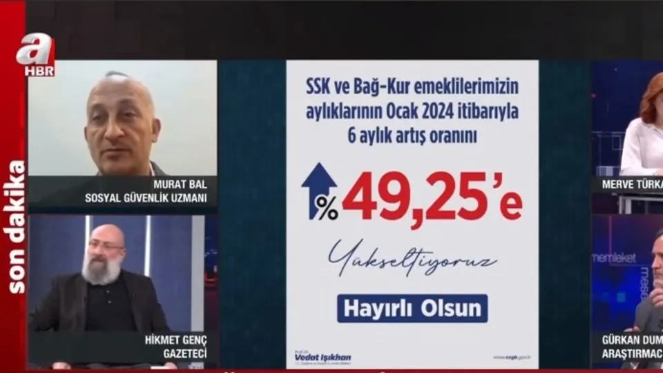 SSK-BAĞKUR emekli zammı yüzde 49,35! Kalem kalem yeni maaş tablosu A Haber’de