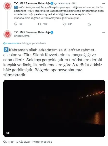 Son dakika: Pençe Şimşek harekatı bölgesinde bir asker şehit