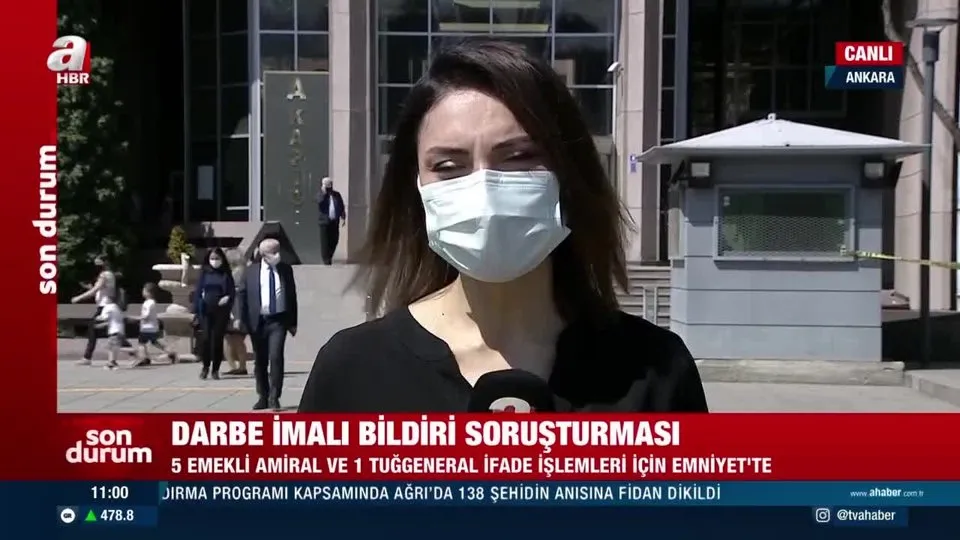 Tebligat yapılan amiraller Ankara Emniyetinde