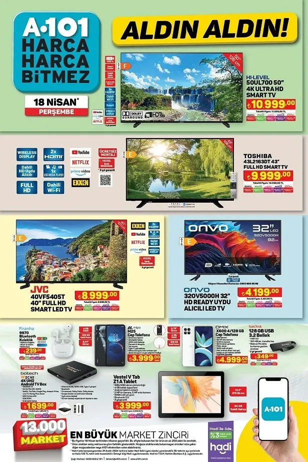 24 Nisan A101 aktüel ürünler kataloğu! A101’de 3 Musluklu Su Sebili, TV Box, Şarjlı Su Pompası, Apec 150 CC Motor uyguna satışta