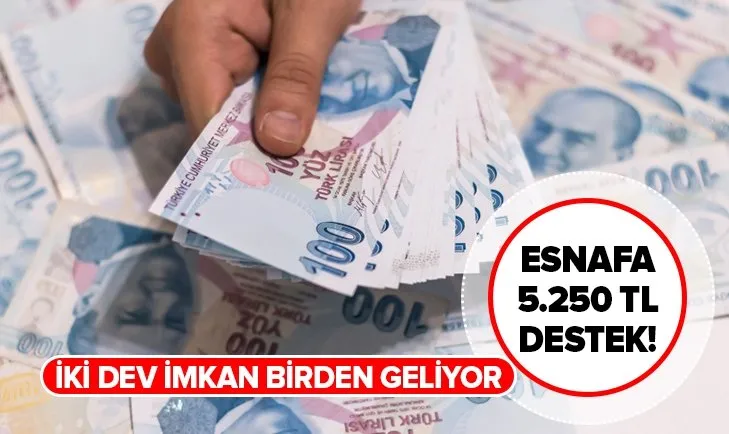 Esnafa 5.250 liralık dev destek: Gelir kaybı ve kira yardımından aynı ayda yararlanabilme imkanı!