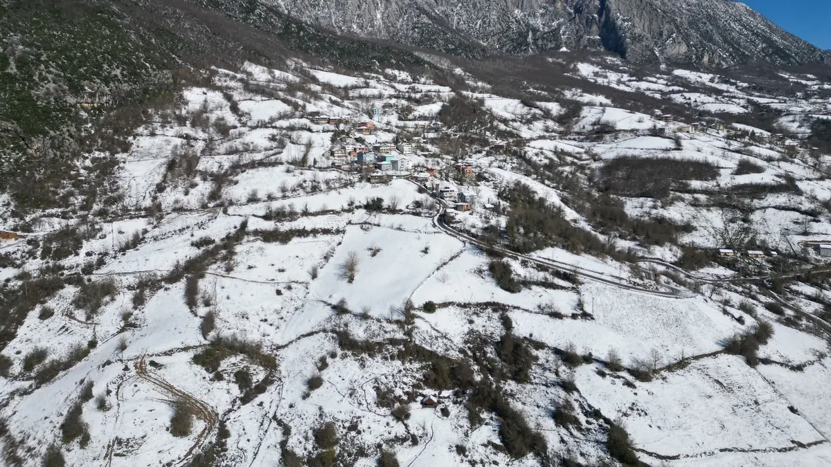 Küre Dağları Milli Parkı'nda kar manzarası