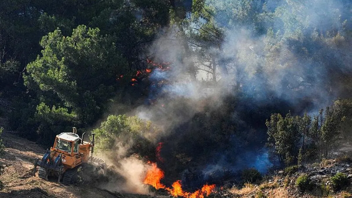 İzmir Bornova'da orman yangını! 2 mahalle boşaltıldı | MSB'den açıklama...