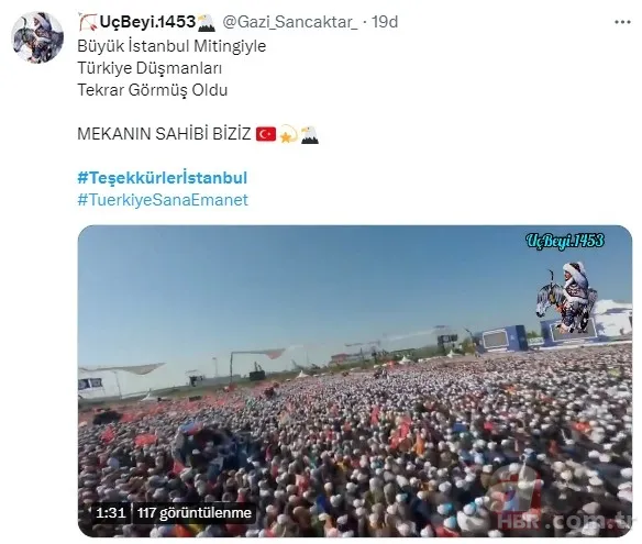 Başkan Recep Tayyip Erdoğan’dan “Teşekkürler İstanbul” mesajı! “Tweet altında paylaşalım…”